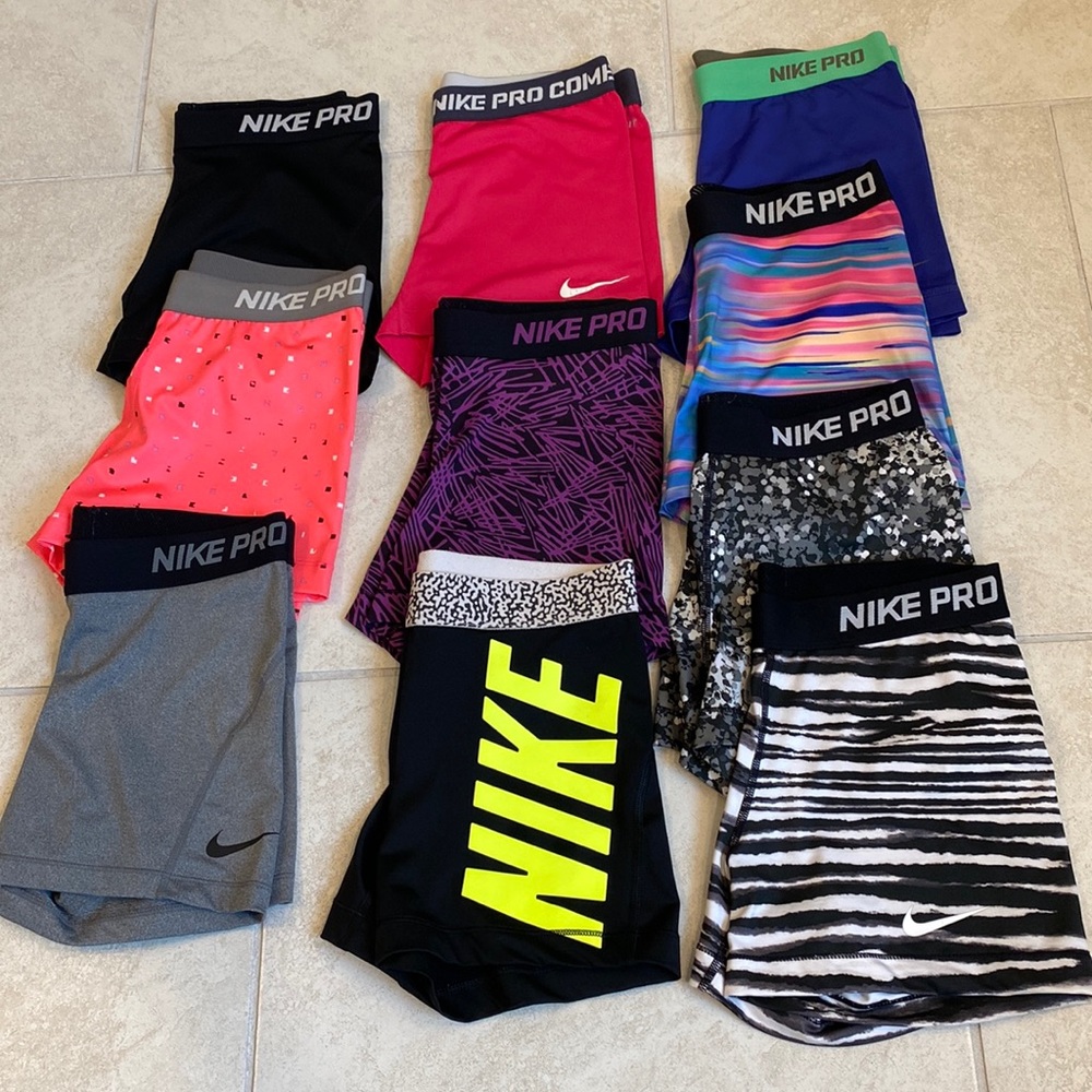Nike pro shorts 10 pairs